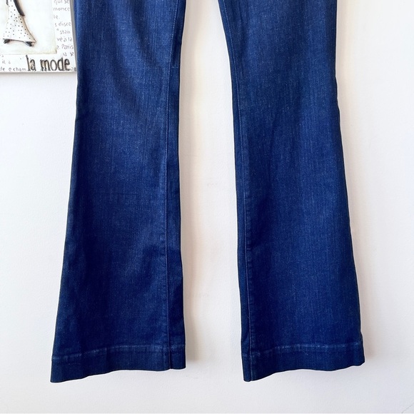 J Brand Lovestory Style 72201 LAP Dark Wash Stretch Denim Flare Leg Jeans Sz 29 - Picture 2 of 6